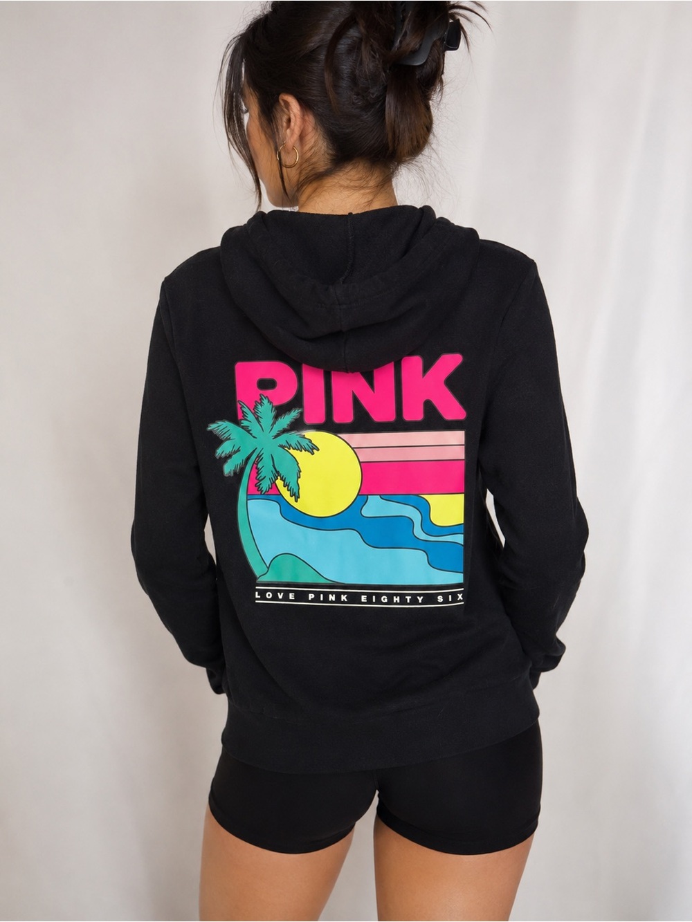 PINK by Victoria’s Secret Zip-Up Hoodie – Women’s M – Black